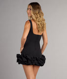 Style your seasonal looks with the Sweet Talk Ruffled Bodycon Mini Dress, a trend-right, fall dress designed for any plan on your calendar with new and unqiue details.