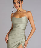 Chic Hourglass Lace-Up Midi Dress
