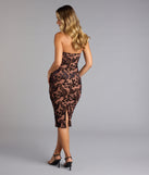 Bloom With Desire Strapless Midi Dress