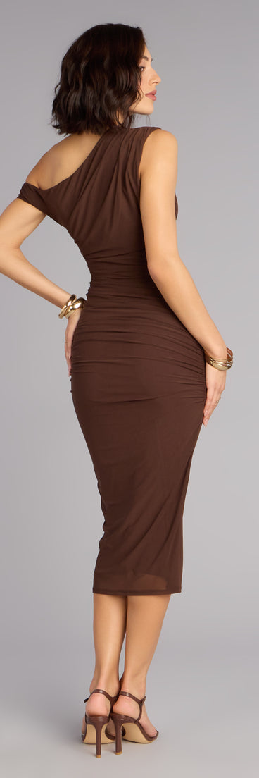 Twist the Plot Bodycon Midi Dress