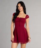 Sweet Yet Sultry Chiffon Mini Dress