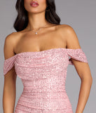 Dazzle Effect Sequin Off-The-Shoulder Mini Dress