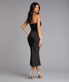 Forever Icon Strapless Satin Midi Dress