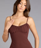 Untamed Elegance Chiffon Low Back Midi Dress