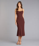Untamed Elegance Chiffon Low Back Midi Dress