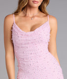 Sweet Like Sugar Pearl Mesh Mini Dress