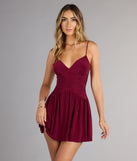 Flirt Factor V-Neck Skater Mini Dress