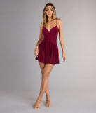 Flirt Factor V-Neck Skater Mini Dress