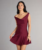 Just a Glance Draped Back Mini Dress