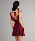Just a Glance Draped Back Mini Dress