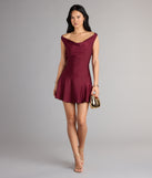 Just a Glance Draped Back Mini Dress