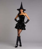 Party Starter Latex Ruffle Skater Dress