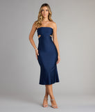 Cut to It Strapless Midi Dress
