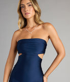 Cut to It Strapless Midi Dress