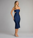Cut to It Strapless Midi Dress