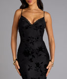 Midnight Garden Floral Velvet Burnout Maxi Dress