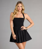 Feel ready for every dance floor moment or feed-worthy reel in the Sweetheart Certified Halter Skater Dress, a homecoming dress designed to own your moment.