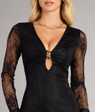 Undeniable Lace Long Sleeve Mini Dress