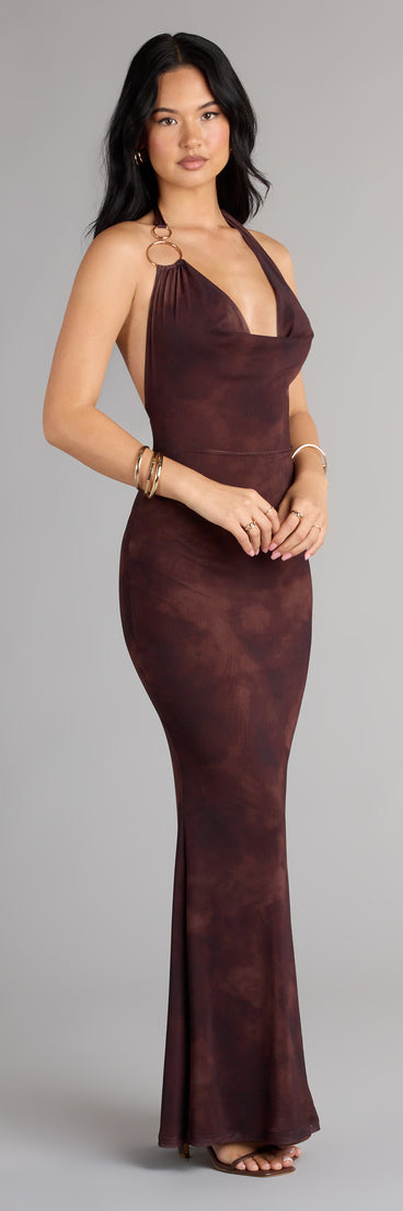 High Drama Halter Cowl Neck Maxi Dress | Windsor High Drama Halter Cowl Neck Maxi Dress | Windsor
