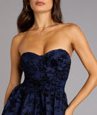 Velvet Nights Strapless Skater Dress