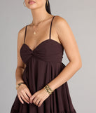 Style your seasonal looks with the Perfectly Pretty Tie Back Chiffon Babydoll Dress, a trend-right, fall dress designed for any plan on your calendar with new and unqiue details.