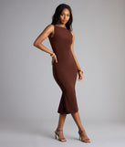 Low-Key Luxe Open Back Midi Dress