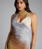 Sunset Mood Tie Dye Halter Maxi Dress