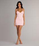 Sparkle Darling Bow Sequin Mini Dress