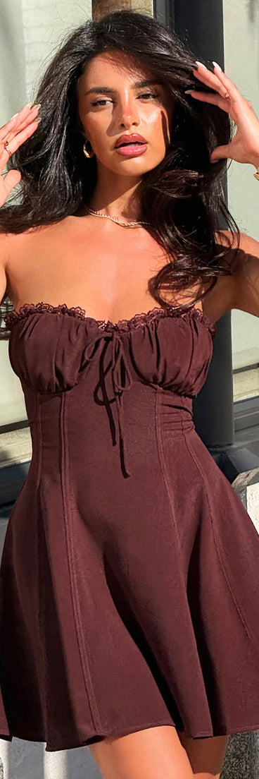 The Daydream Darling Satin A-Line Mini Dress is your new go-to Windsor dress—effortless, versatile, and made to update your fall style in seconds.