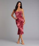 Soft Allure Floral Mesh Midi Dress