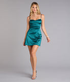Sleek Agenda Satin Mini Dress