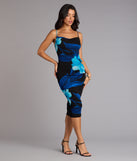 Night Garden Floral Midi Dress