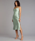 Dreamy Luxe Satin Strappy Back Midi Dress