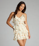 Floral Darling Chiffon Ruffle Mini Dress