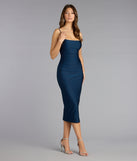 Lace-Up Allure Bodycon Midi Dress