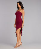 Caught Your Eye Strapless Midi Dress