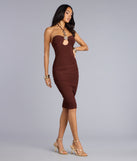 Eyes On You Halter Midi Dress