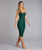After Dark Sparkle Glitter Midi Dress