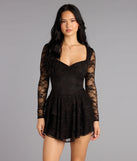 Forever Yours Lace Long Sleeve Skater Dress