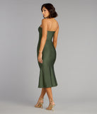 Sultry Twist Strapless Cutout Midi Dress