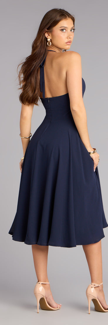 Effortless Grace Chiffon Midi Dress