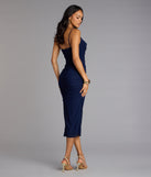 Timeless Mood Ruched Midi Dress