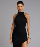 Autumn Evenings Mock Neck Midi Dress