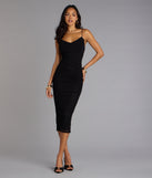 Timeless Mood Ruched Midi Dress