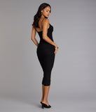 Timeless Mood Ruched Midi Dress