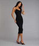 Timeless Mood Ruched Midi Dress