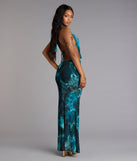 Ocean Eyes Halter Maxi Dress
