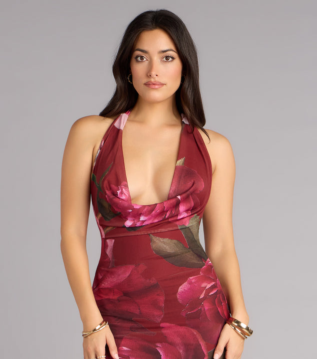 eyes on me mesh dress All Eyes On Me Floral Open Back Maxi Dress
