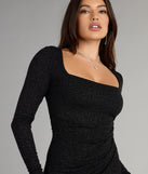 Sparkle My Way Glitter Mini Dress