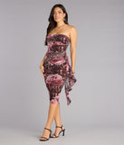 Love Me Wild Leopard Floral Midi Dress